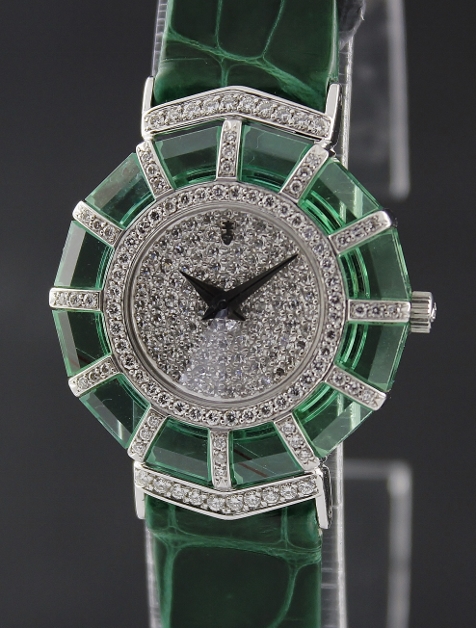 (image for) RARE CORUM 18K WHITE GOLD DIAMOND WATCH